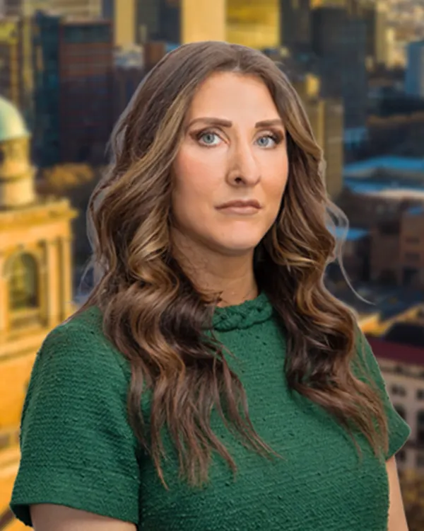 LCBF Logotype with Brooklyn Bridge and skyline in background