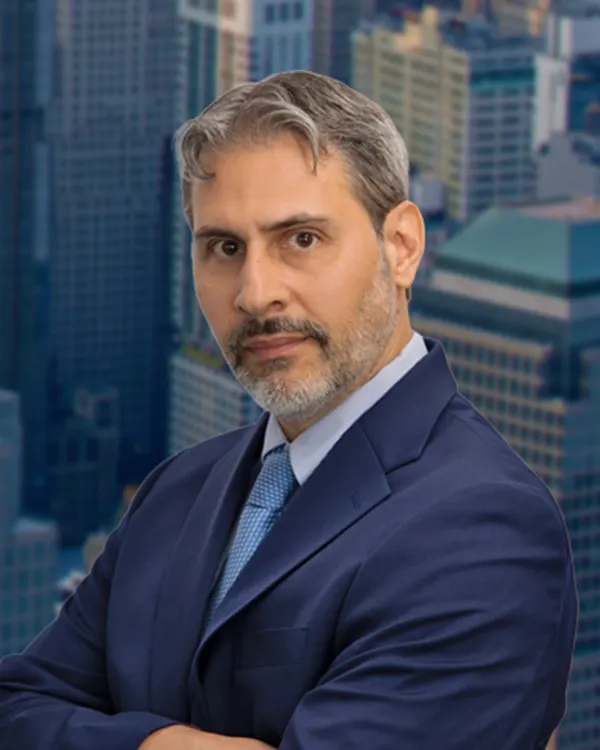 LCBF Logotype with Brooklyn Bridge and skyline in background